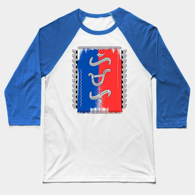 Philippine Flag / Baybayin word Himala (Miracle) Baseball T-Shirt by Pirma Pinas